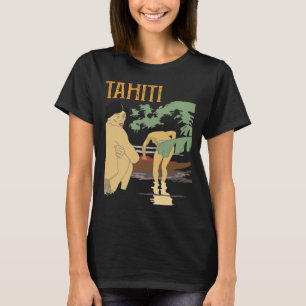 Tahiti-Tropischer-Strand-Retro-Reise-T-Shirt T-Shirt