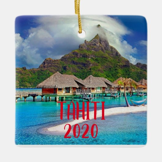 Tahiti Vacation Keramikornament (Vorderseite)