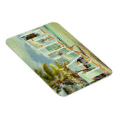 Tahiti Vintag Foto Postkarte Magnet (Rechte Seite)