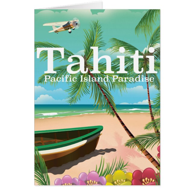 Tahiti Vintage Reiseplakat (Vorne)