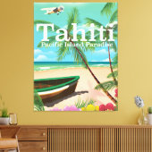 Tahiti Vintage Reiseplakat Leinwanddruck (Insitu (Wohnzimmer))