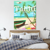 Tahiti Vintage Reiseplakat Leinwanddruck (Insitu (Schlafzimmer))