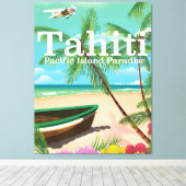 Tahiti Vintage Reiseplakat Leinwanddruck (Insitu (Holzboden))
