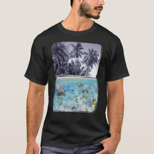 Tahiti wunderschöne Strände und Sea Retro Fotograf T-Shirt