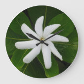 Tahitian Gardenia Große Wanduhr (Vorderseite)