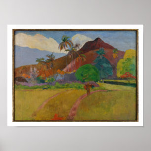 Tahitian Landscape, 1891 (Oil on canvas) Poster
