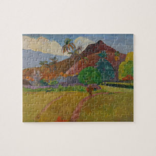 Tahitian Landschaft, 1891 (Öl auf Leinwand) Puzzle