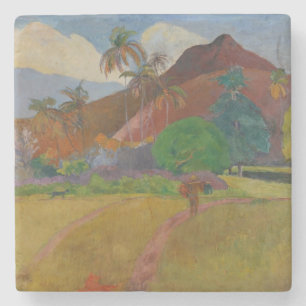 Tahitian Landschaft, 1891 (Öl auf Leinwand) Steinuntersetzer
