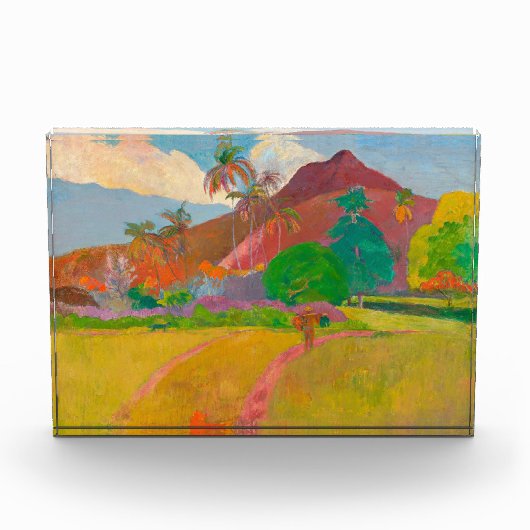 Tahitian Landschaft Paul Gauguin Post-Impressionis Fotoblock (Vorderseite)