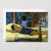 Tahitian Nativity Szene Gauguin farbenfrohe Kunstf Ankündigung (Vorne/Hinten)