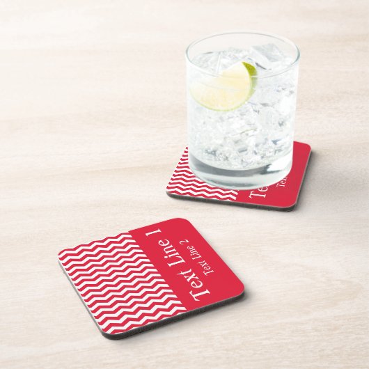 Tahitian Orchid Wave Zickzack anpassbar Untersetzer (Rechte Seite)