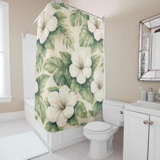 Tahitian Orchids Shower Curtain Duschvorhang (Beispiel)