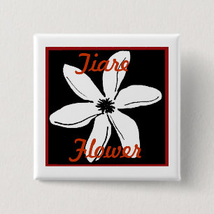 Tahitian Tiare Blume Button