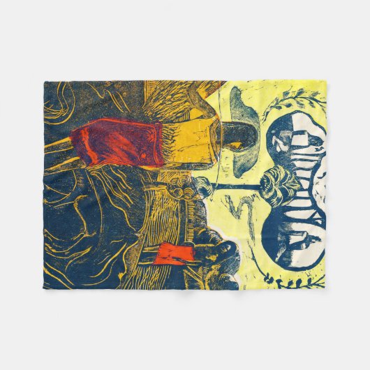 Tahitian Women and Dog, Gauguin Fleecedecke (Vorderseite (Horizontal))