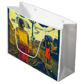 Tahitian Women and Dog, Gauguin Große Geschenktüte (Vorderseite Schrägansicht)