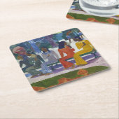 Tahitian Women, Gauguin Rechteckiger Pappuntersetzer (angewinkelt)