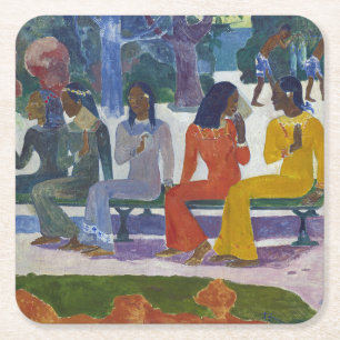 Tahitian Women, Gauguin Rechteckiger Pappuntersetzer