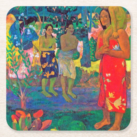 Tahitian Women, Gauguin Rechteckiger Pappuntersetzer (Vorderseite)
