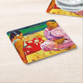 Tahitian Women, Gauguin Rechteckiger Pappuntersetzer (angewinkelt)