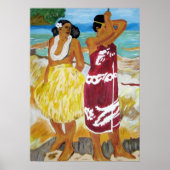 Tahitian Women Print Poster (Vorne)