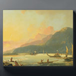 Tahitianische Kriegsalleys in Matavai Bay, Tahiti, Fotoplatte<br><div class="desc">Bild:123126 Tahitianische Kriegstälchen in Matavai Bay,  Tahiti,  1766 (Öl auf Leinwand). Hodges,  William (1744-97). Yale Centre for British Art,  Paul Mellon Collection,  USA. Kunst,  Kunst.</div>