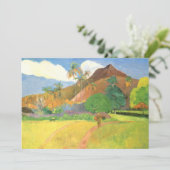 Tahitianische Landschaft, Berge Tahiti, Paul Gaugu (Stehend Vorderseite)