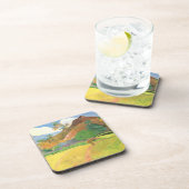 Tahitianische Landschaft, Berge Tahiti, Paul Gaugu Getränkeuntersetzer (Rechte Seite)