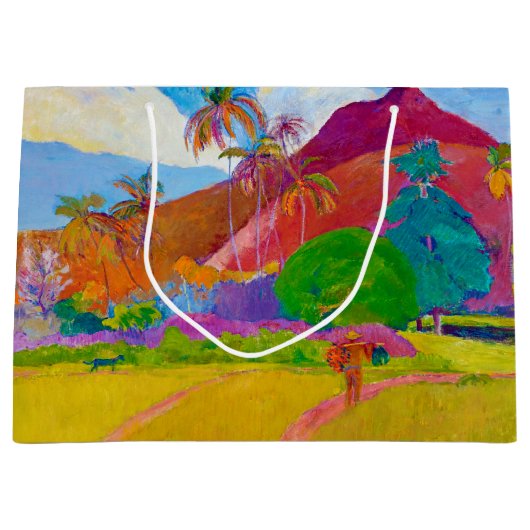 Tahitianische Landschaft, Gauguin große Geschenkta Große Geschenktüte (Vorderseite)