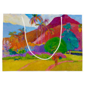 Tahitianische Landschaft, Gauguin große Geschenkta Große Geschenktüte (Rückseite)