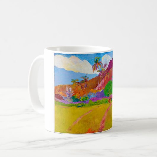 Tahitianische Landschaft, Gauguin Kaffeetasse (Vorderseite Links)