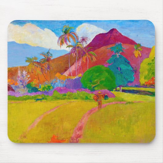 Tahitianische Landschaft, Gauguin Mousepad (Vorne)