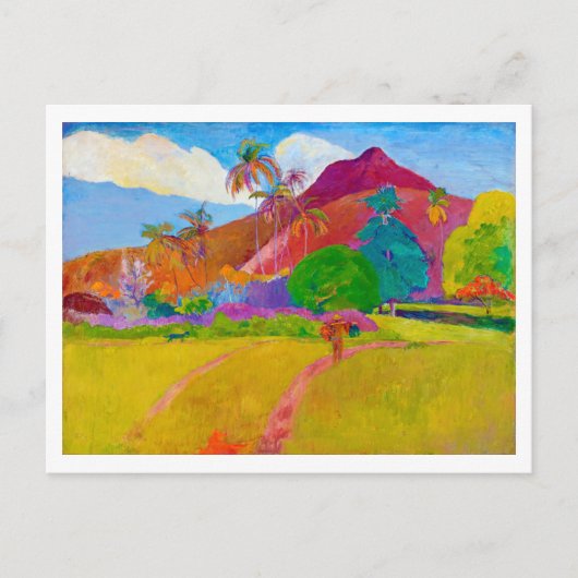 Tahitianische Landschaft, Gauguin Postkarte (Vorderseite)