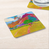 Tahitianische Landschaft, Gauguin Rechteckiger Pappuntersetzer (angewinkelt)