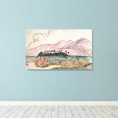 Tahitianische Landschaft (mit Papier) Leinwanddruck (Insitu (Holzboden))