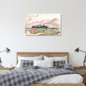 Tahitianische Landschaft (mit Papier) Leinwanddruck (Insitu (Schlafzimmer))
