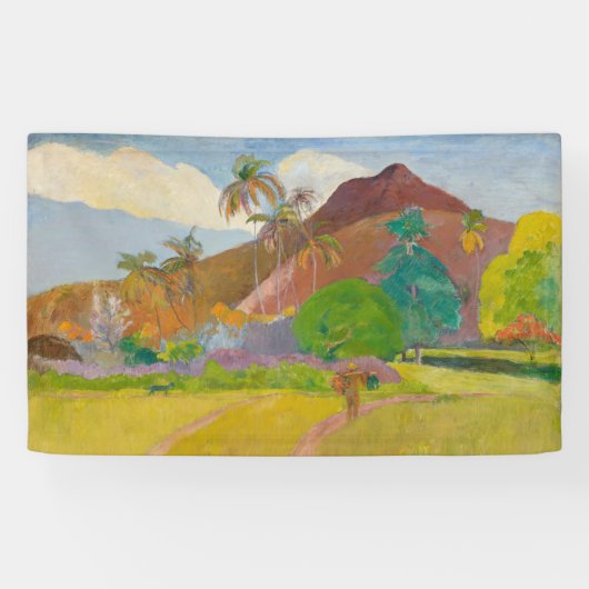 Tahitianische Landschaft (von Paul Gaugin) Banner (Horizontal)