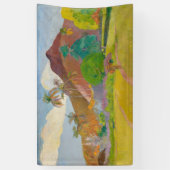 Tahitianische Landschaft (von Paul Gaugin) Banner (Vertikal)