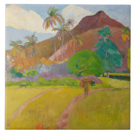 Tahitianische Landschaft (von Paul Gaugin) Fliese