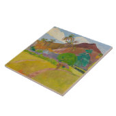 Tahitianische Landschaft (von Paul Gaugin) Fliese (Seite)