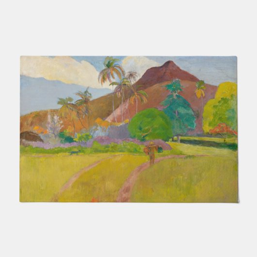 Tahitianische Landschaft (von Paul Gaugin) Fußmatte (Vorderseite)