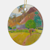Tahitianische Landschaft (von Paul Gaugin) Keramik Ornament (Links)