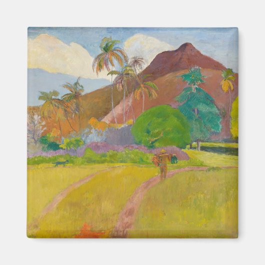 Tahitianische Landschaft (von Paul Gaugin) Magnet (Vorne)