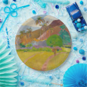 Tahitianische Landschaft (von Paul Gaugin) Pappteller (Party)