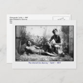 Tahitianische Männer verkleidet für das Tanzen Vin Postkarte (Vorne/Hinten)