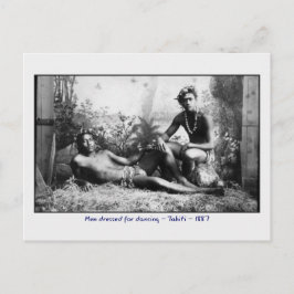 Tahitianische Männer verkleidet für das Tanzen Vin Postkarte
