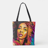 Tahlia Beautiful Black Woman Pop Art Art Tasche (Rückseite)