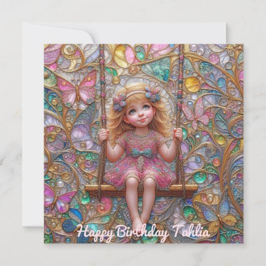 ~ TAHLIA ~ Happy Birthday ~ Baum Swing ~ (Vorderseite)
