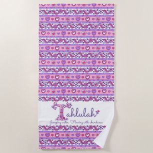 Tahlulah Namensbedeutung Blume Herz rosa Handtuch