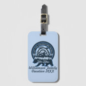 Tahoe Adventure Bear Familie Matching Urlaub Gepäckanhänger (Vorderseite Vertikal)