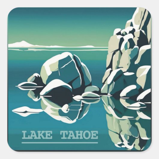 Tahoe-Aufkleber Quadratischer Aufkleber (Vorderseite)